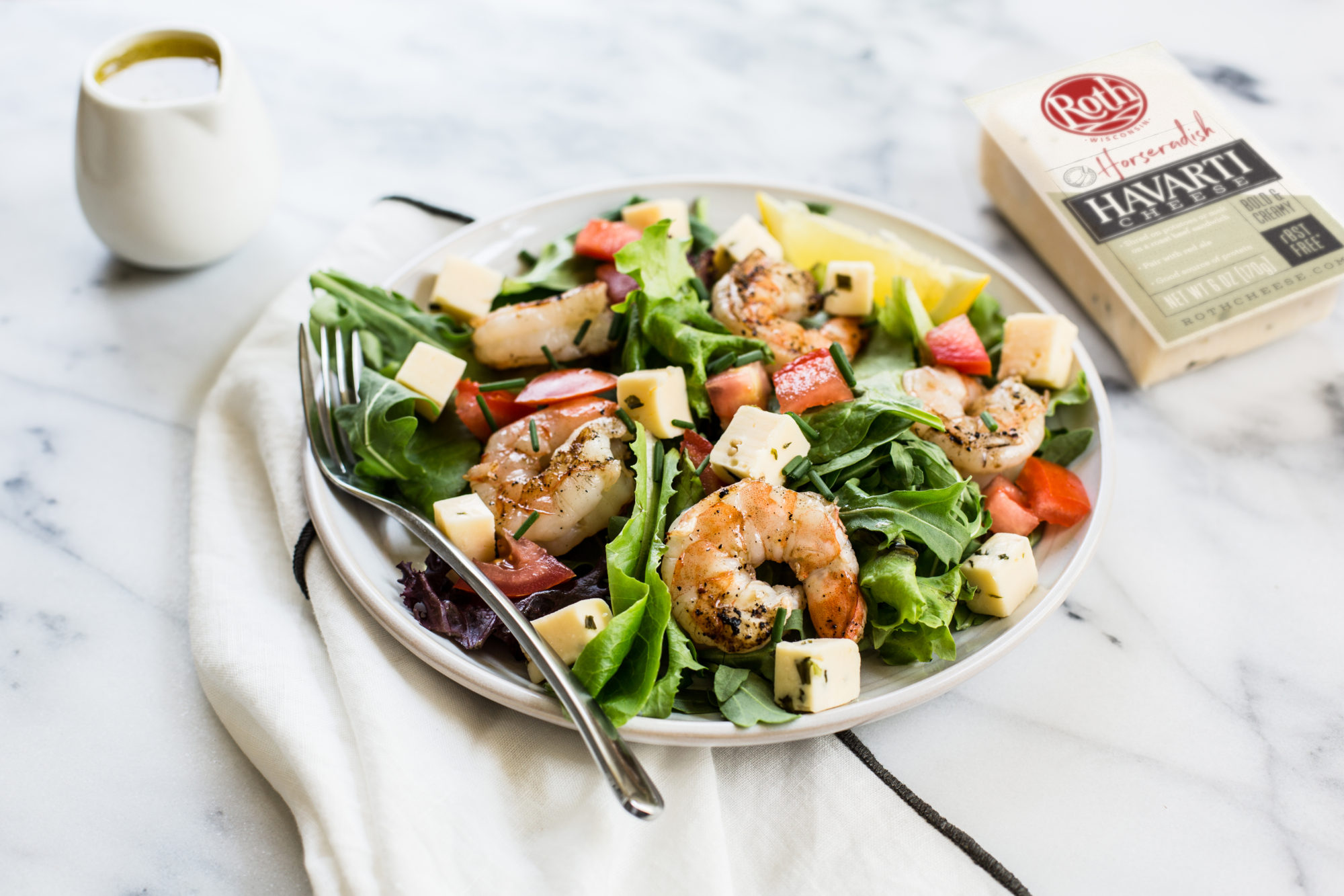 Shrimp Caesar Salad with Yogurt Dressing - FeelGoodFoodie