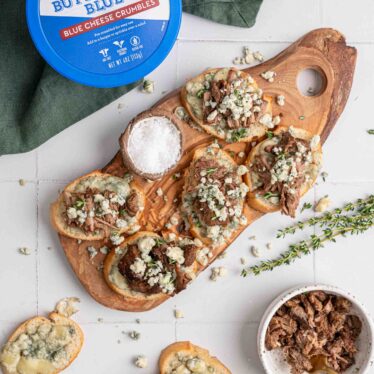 Buttermilk Blue and Beef Crostini