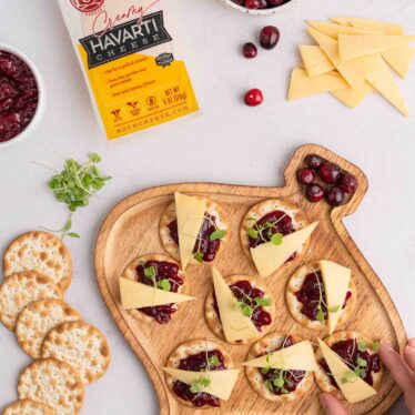 Creamy Havarti and Cranberry Crackers