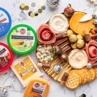 NYE Sweet and Savory Cheese and Dip Board